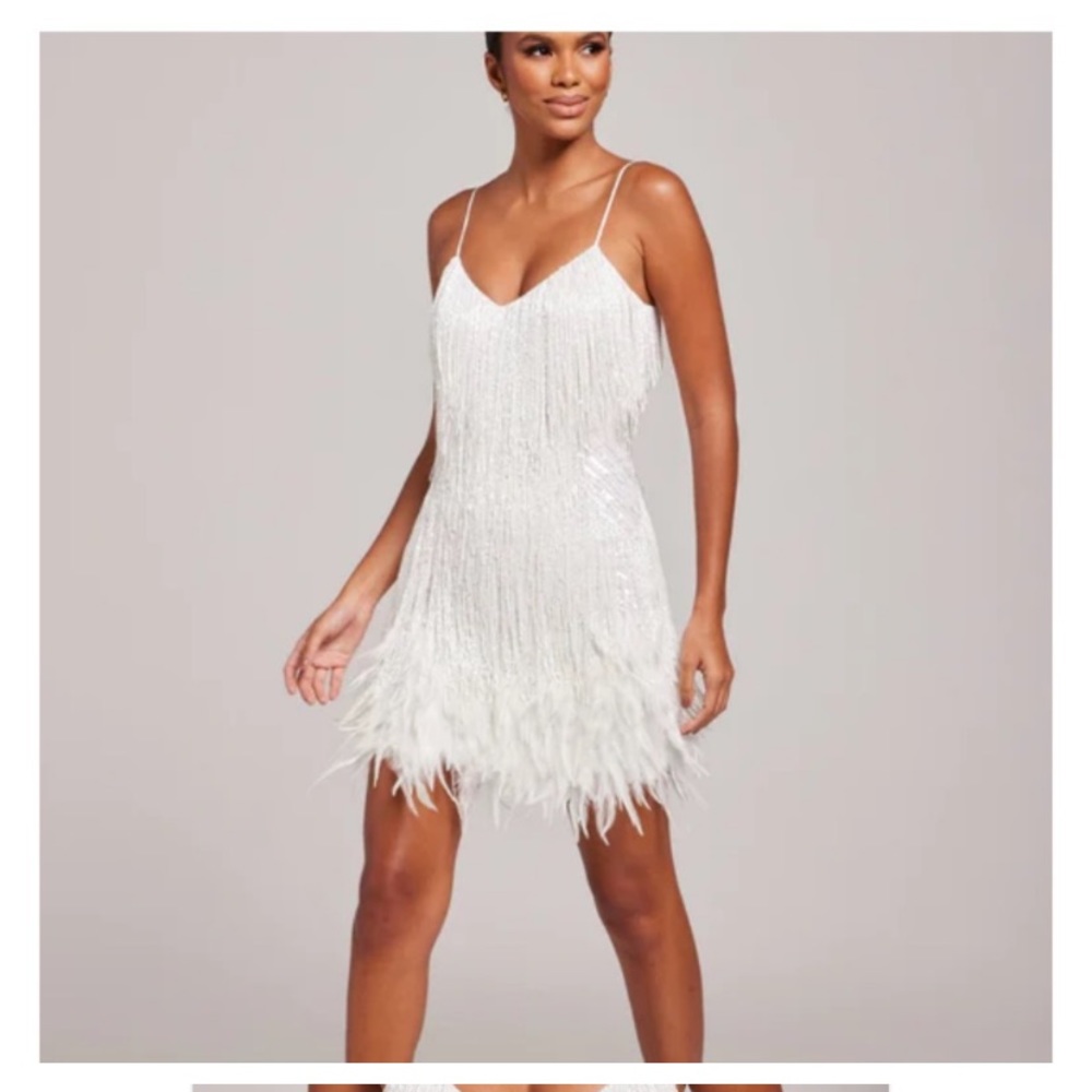 White feather dress